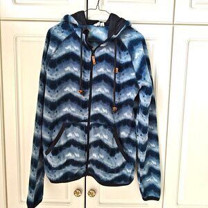 IO Blue/White Hoodie Jacket, Size Small, New